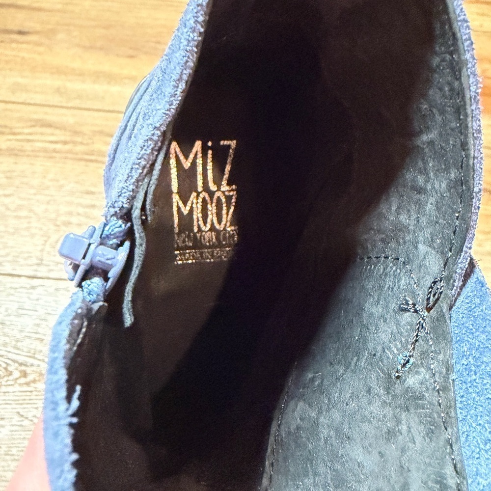 Miz Mooz Suede Ruched Ankle Boots - Dotti - Picture 9 of 12